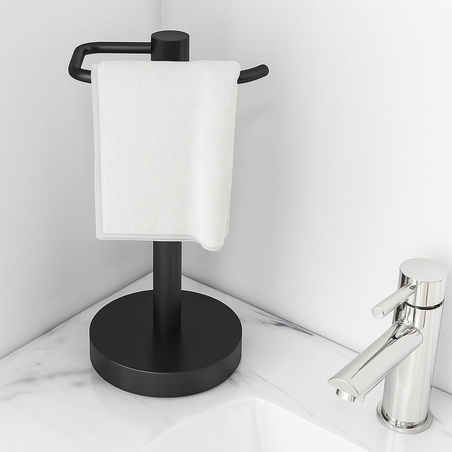 YUMORE Hand Towel Holder Stand Countertop Bathroom