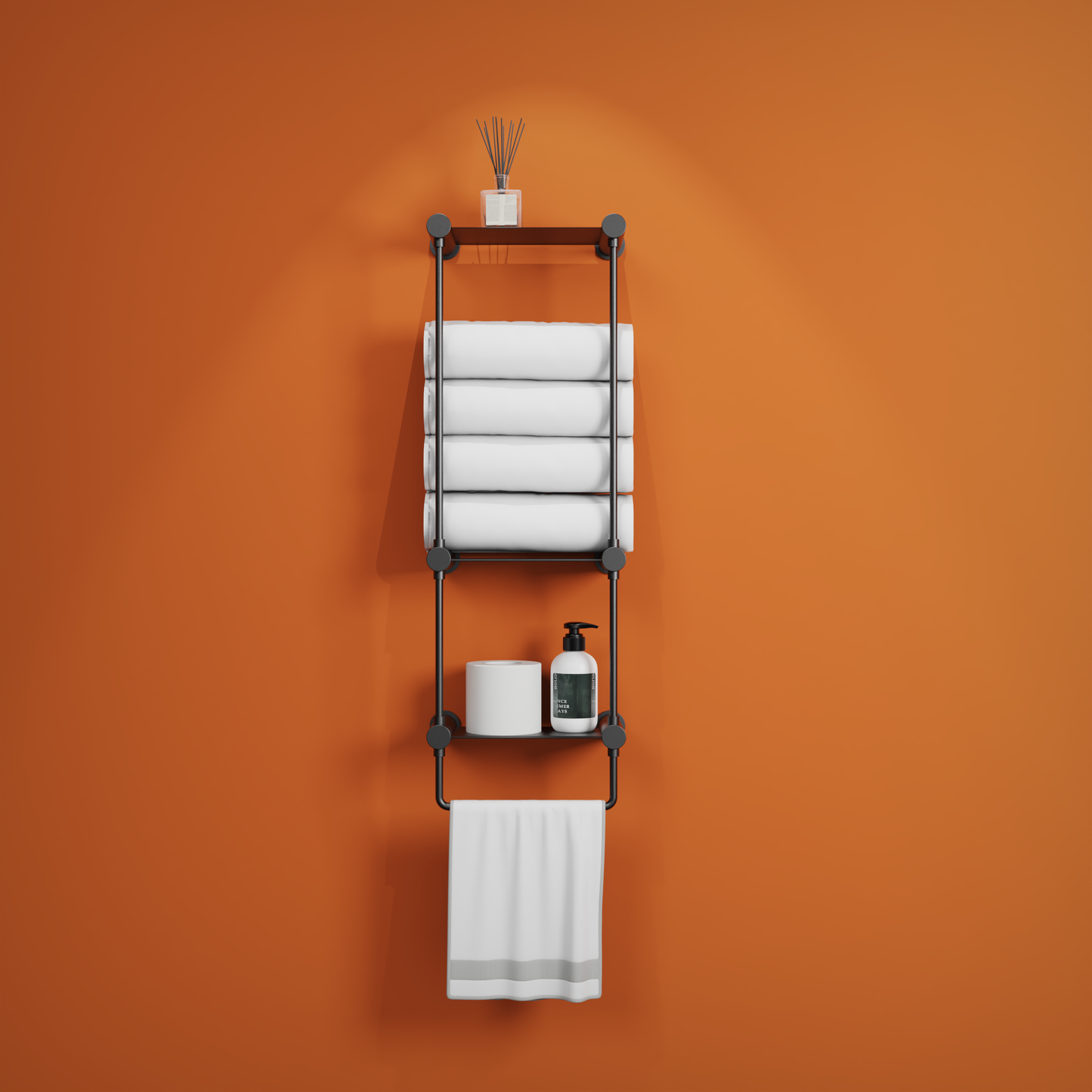 YUMORE 200UP Towel Rack Bathroom Towel Storage Rack Double