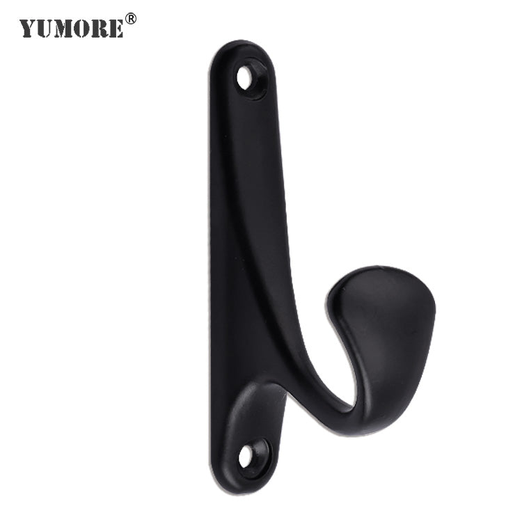 Black single robe hook