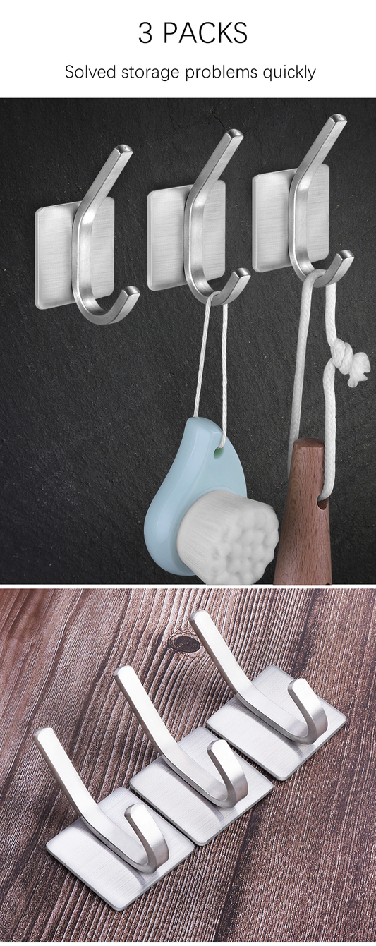 adhesive double hooks