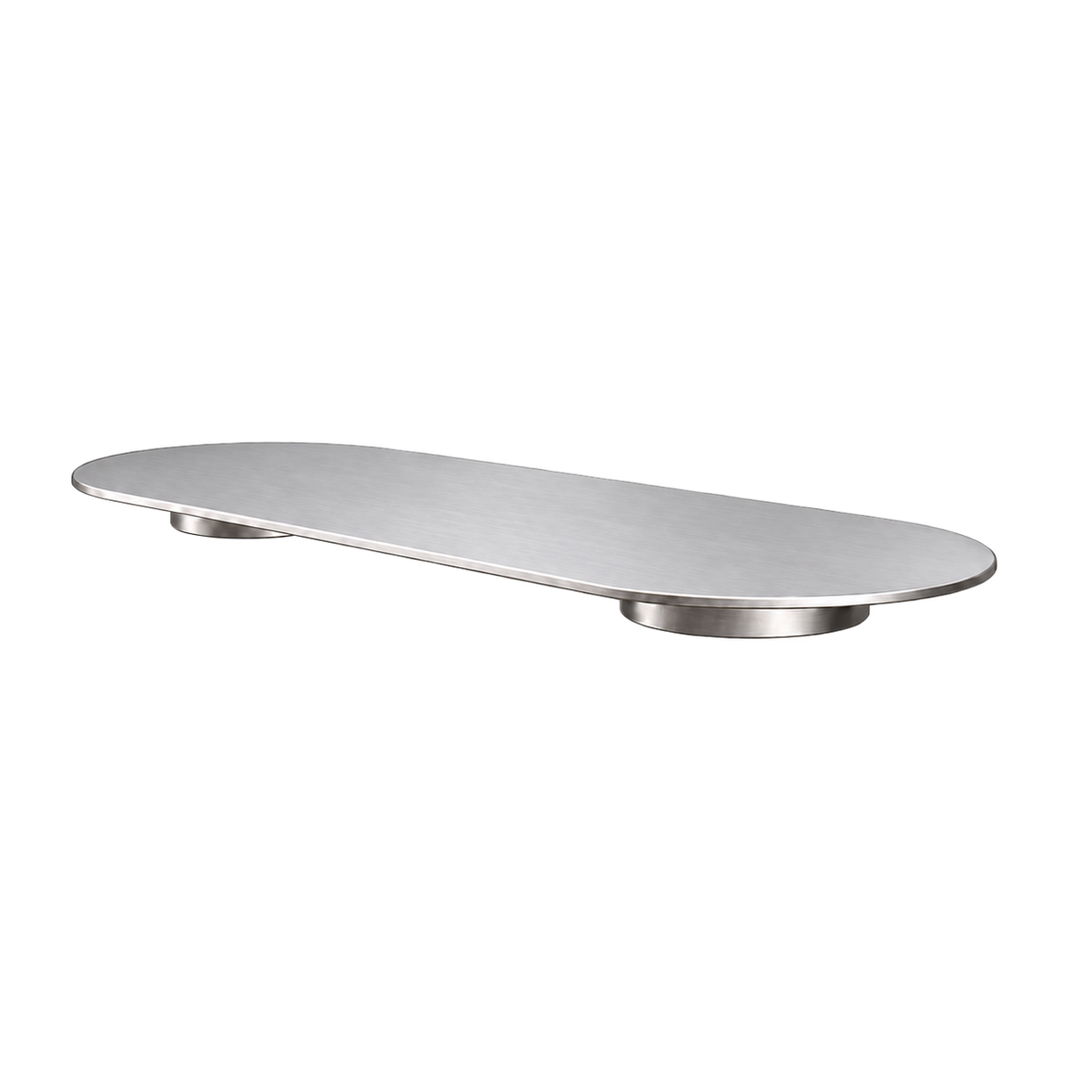 Color: Brushed | OCEAN Sink Vanity Trays, transparent main image