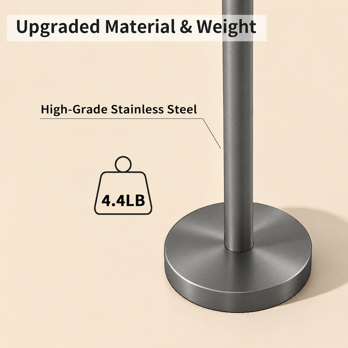 Color: Gray | Upgraded Material & Weight, high-grade stainless steel and 4.4LB