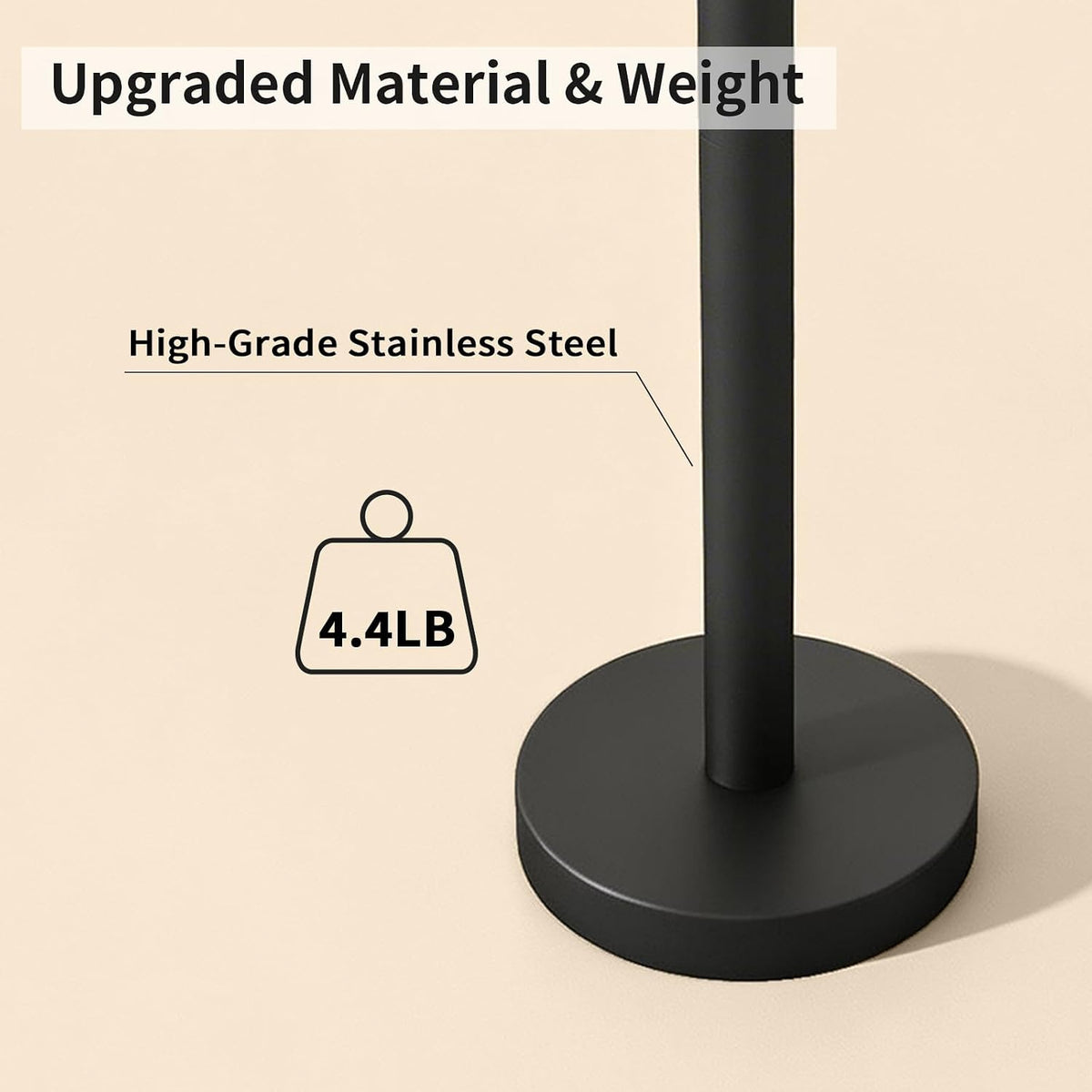 Color: Black | Upgraded Material & Weight, high-grade stainless steel and 4.4LB