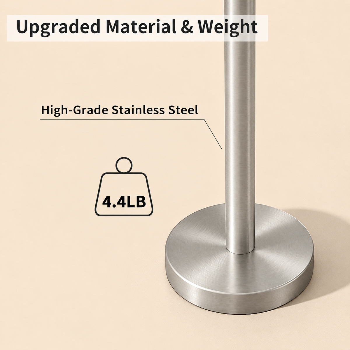 Color: Silver | Upgraded Material & Weight, high-grade stainless steel and 4.4LB