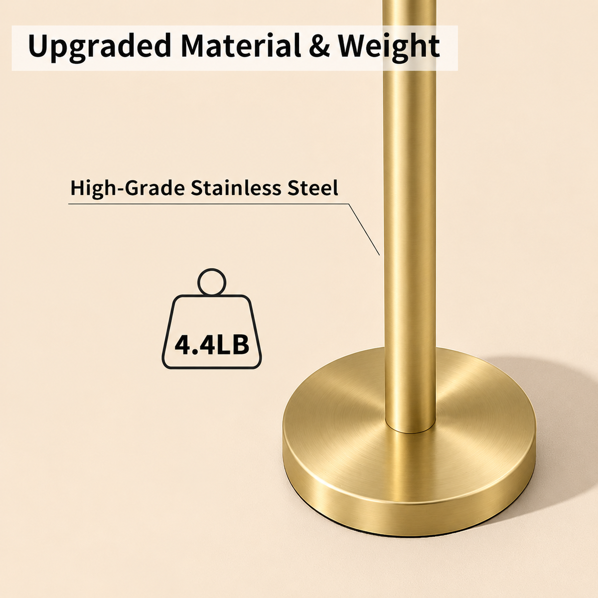 Color: Gold | Upgraded Material & Weight, high-grade stainless steel and 4.4LB